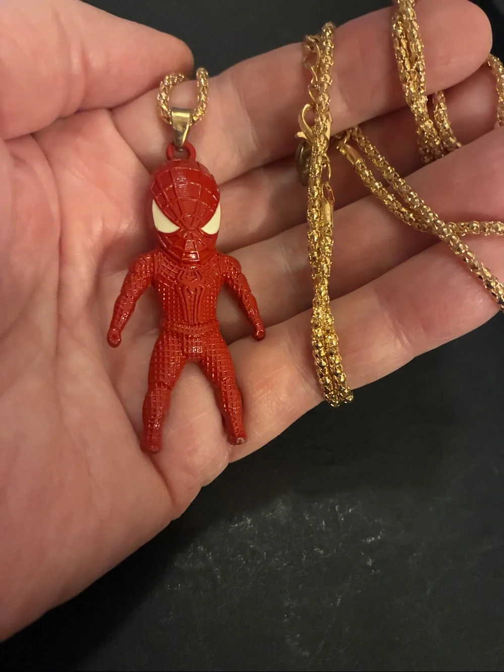 Kids Red Superhero Spider Man Pendant Necklace - Fun Character Accessory NWOT